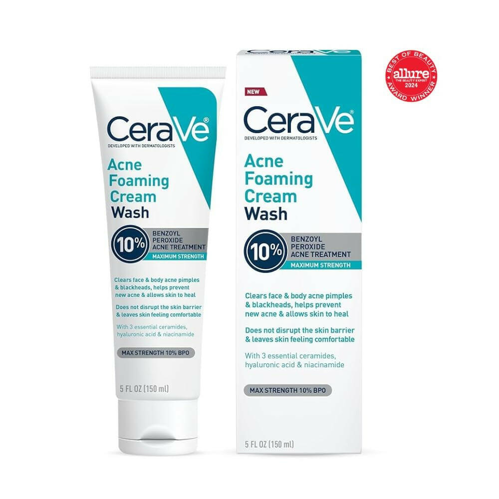 CERAVE ACNE FOAMING CREAM WASH 10% 150ml - I CARE