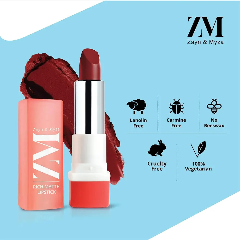 Zayn And Myza Rich Matte Lipstick 05 Mellow Drama 4.2G - I CARE